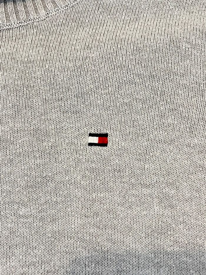 Pull Tommy Hilfiger gris enfant 6 ans coton - photo numéro 3