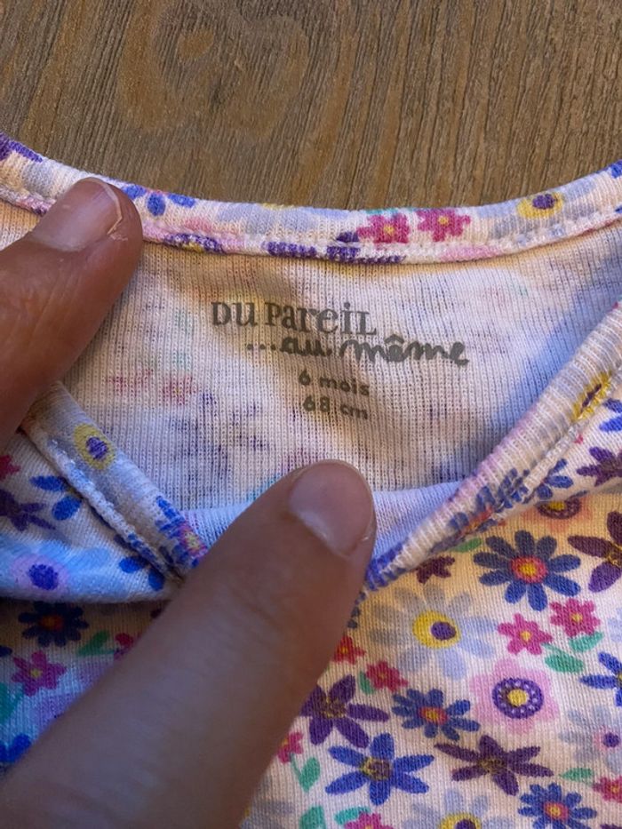 Bodie fleurs DPAM 6 mois manches longues - photo numéro 3