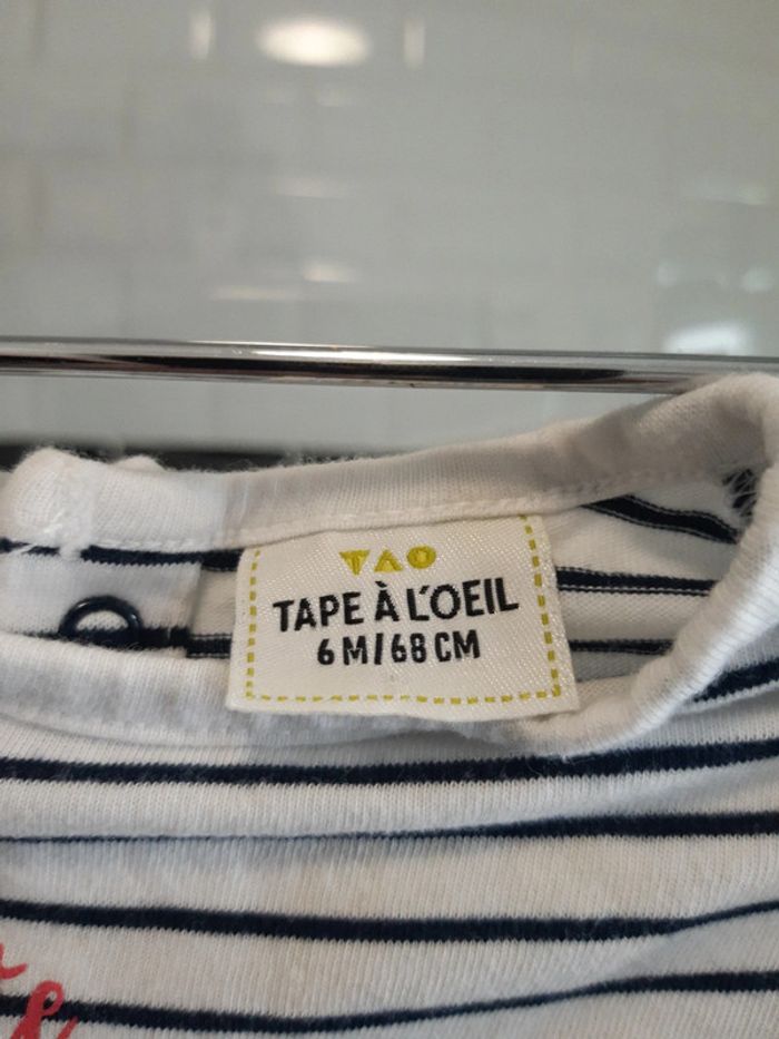 🌸 tee-shirt manches longues fille en 6 mois tape à l'oeil 🌸 - photo numéro 3