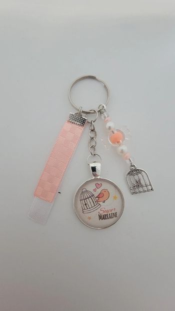 Cadeau marraine, porte clé message bijoux de sac " super marraine :