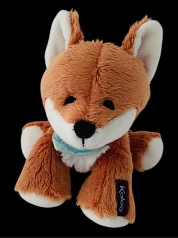 ❤️B5668 Doudou Peluche Renard Orange Les Amis Kaloo Bandana Bleu
