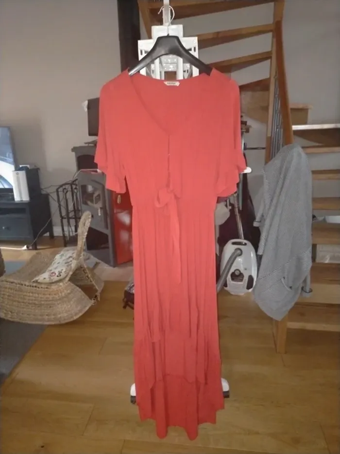 Robe longue asymétrique