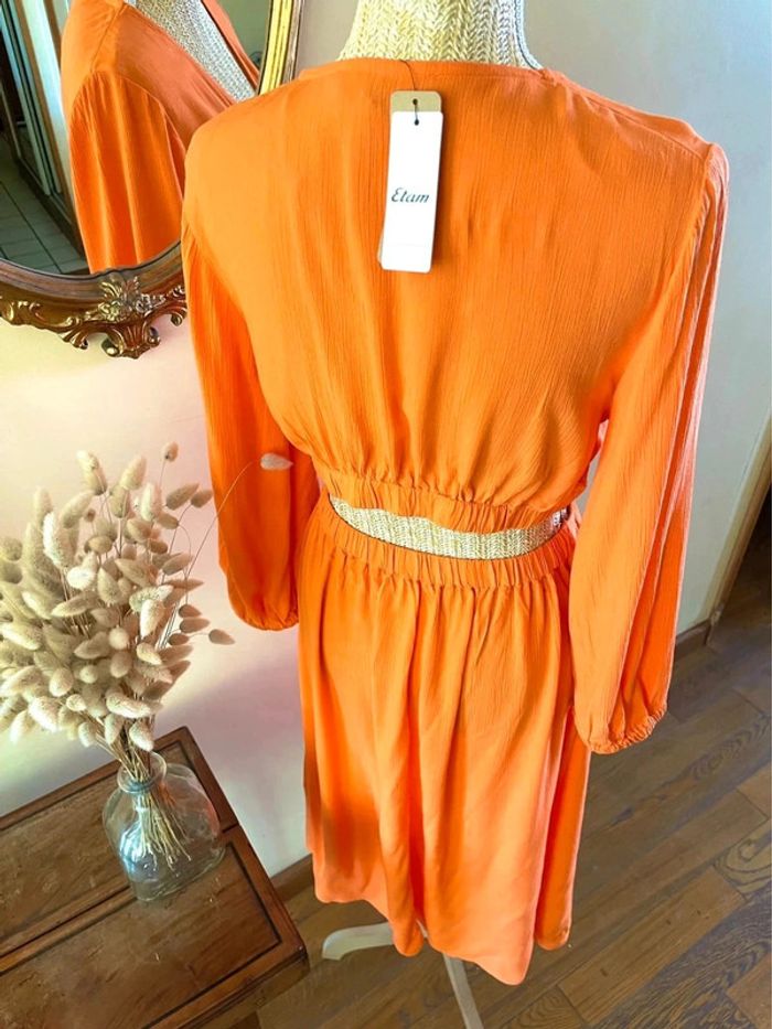 Robe Éclatante en Orange - Etam - Taille M neuf avec étiquette - photo numéro 14
