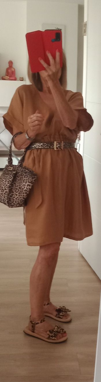 Robe courte Camel Camaïeu