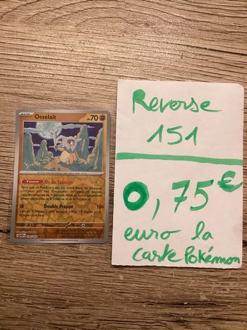 carte Pokémon osselait reverse 104/165 EV3.5 collection 151 FR neuf sortie de booster