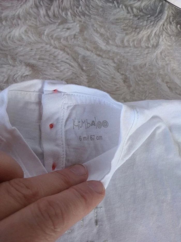 Tee shirt chemise manches courtes Fille 6 mois "La tête dans les nuages" Kimbaloo 100% coton - photo numéro 6