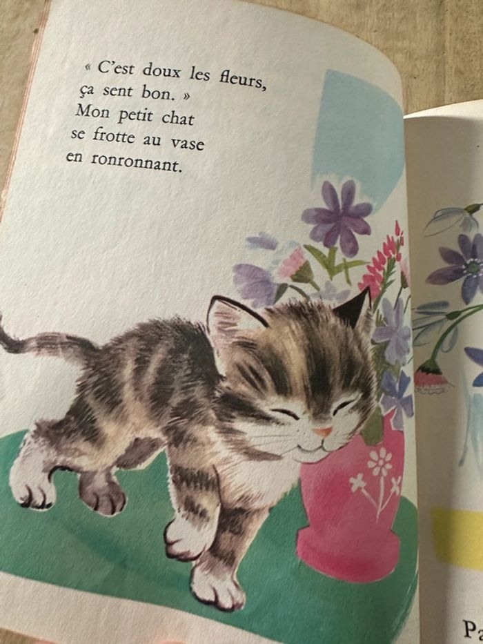 Livre ancien les albums roses cartonné Mon chaton petit chat R. Simon - photo numéro 8