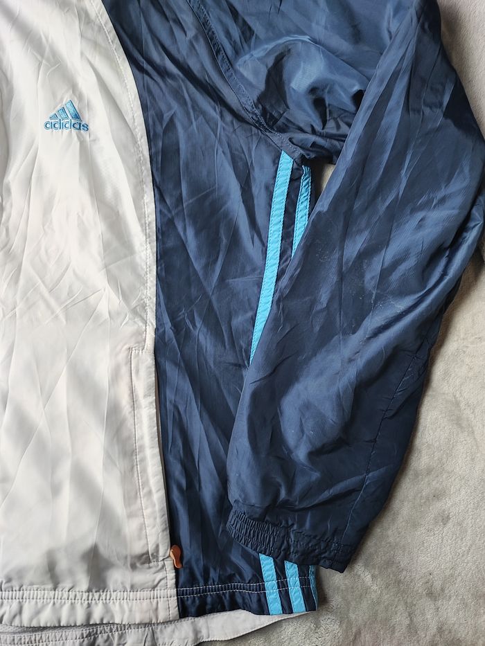 Veste de survêtement Adidas Mixte 40 blanc et bleu marine 2003 - photo numéro 4