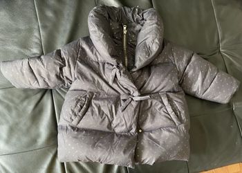 Doudoune noir à petit pois doré ZARA
