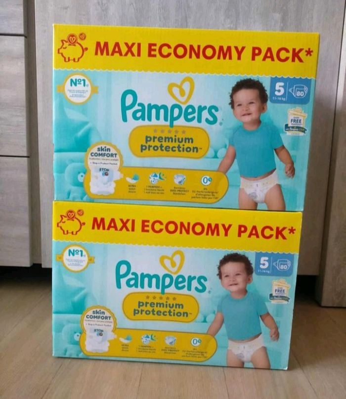 Lot couches Pampers premium taille 5 - photo numéro 1