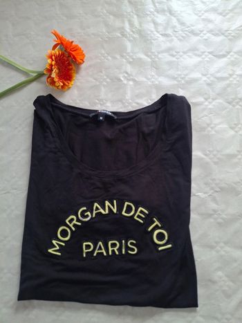 T-shirt Morgan noir encolure ronde - bon état