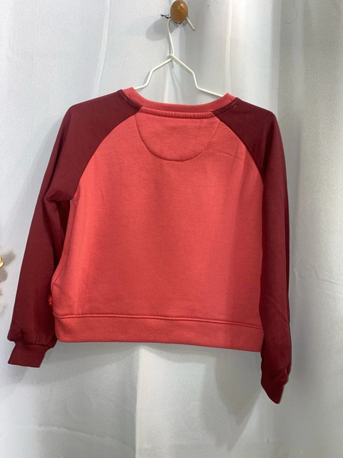 Sweat orangé/bordeaux Levi’s taille 5 ans neuf - n21m - photo numéro 3