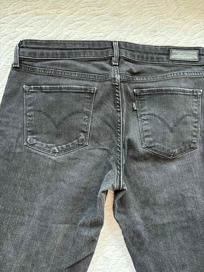 Jean Levi’s femme San Francisco noir gris anthracite demi curve skinny mi taille taille L/40 L32 00s - photo numéro 15