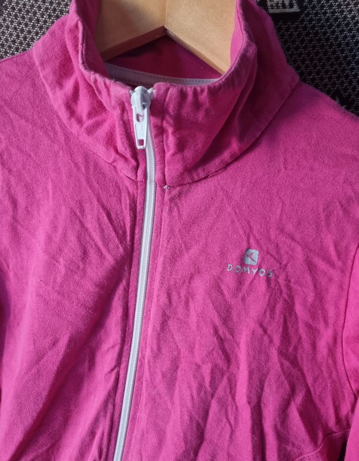 Gilet zippé de sport rose 10ans - photo numéro 2