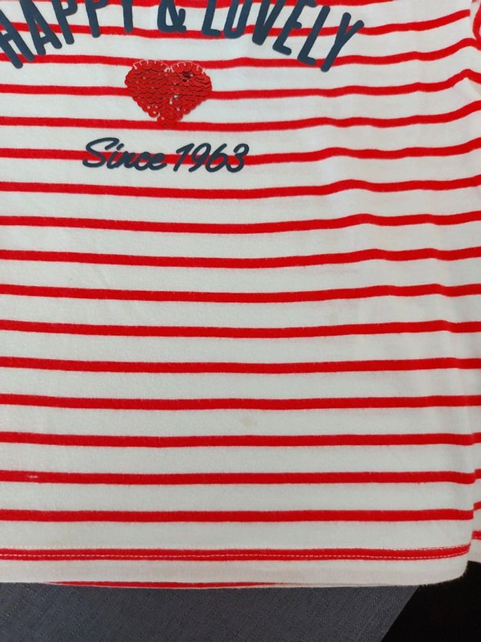 Tee-shirt marinière sequins magiques Vertbaudet 5 ans - photo numéro 8