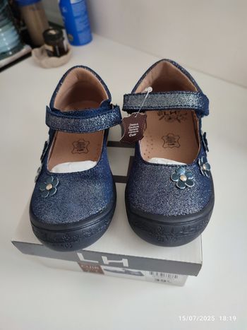 Ballerines bleues métallisées