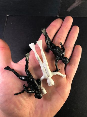 Lot de trois figurines plongeurs scaphandrier deep sea