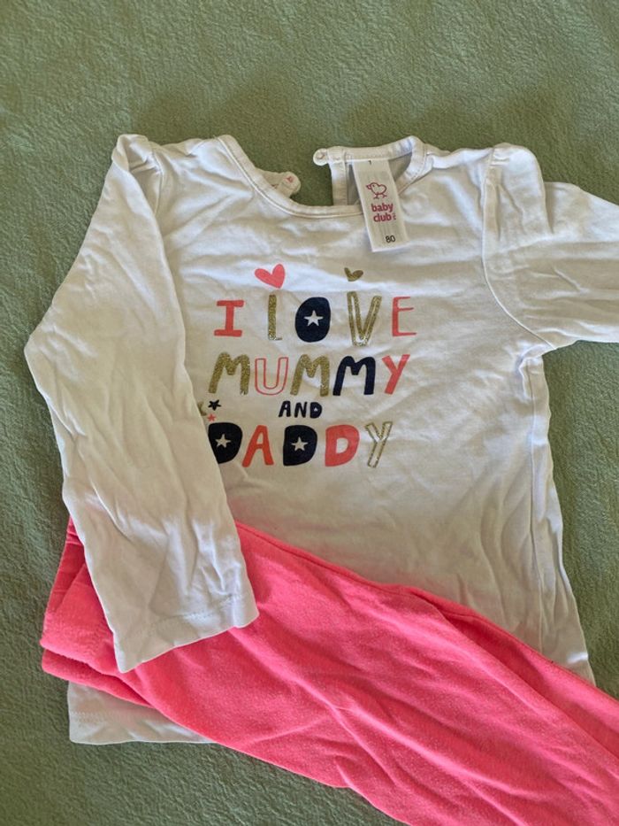 Ensemble t-shirt legging taille 12 mois - photo numéro 2