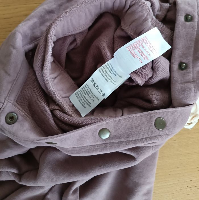 Combinaison en molleton Vertbaudet fille 4 ans 104 cm manches courtes mauve - photo numéro 9