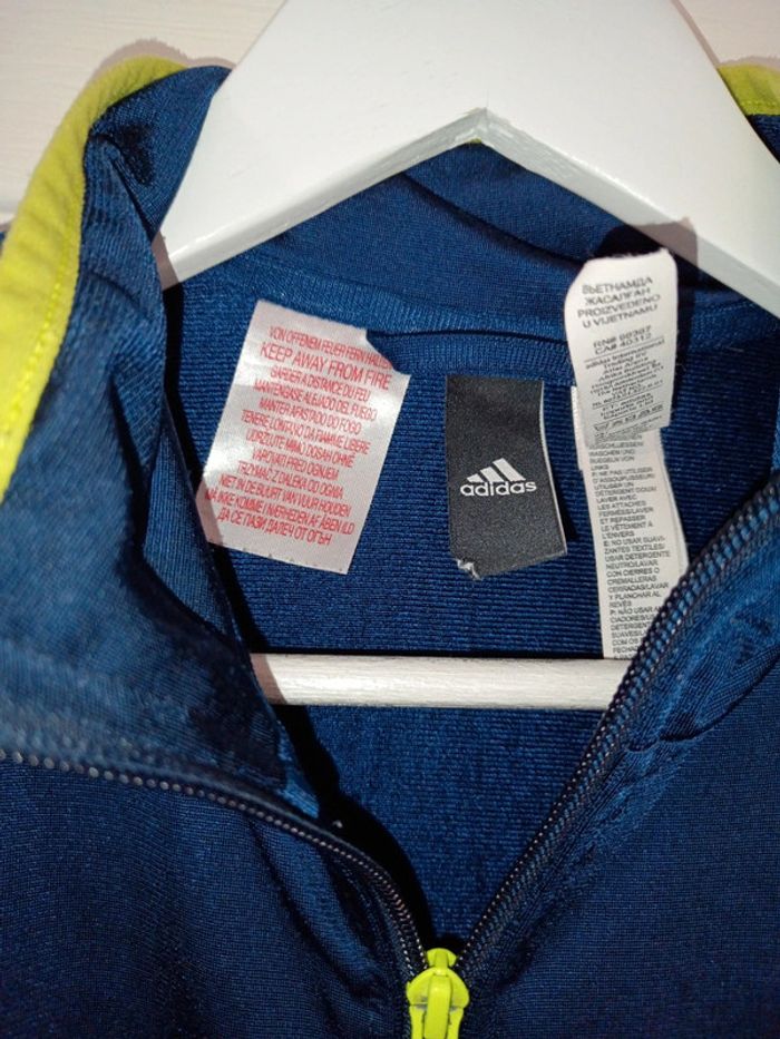 Veste de survêtement adidas taille 13 14 ans coloris marine - photo numéro 4