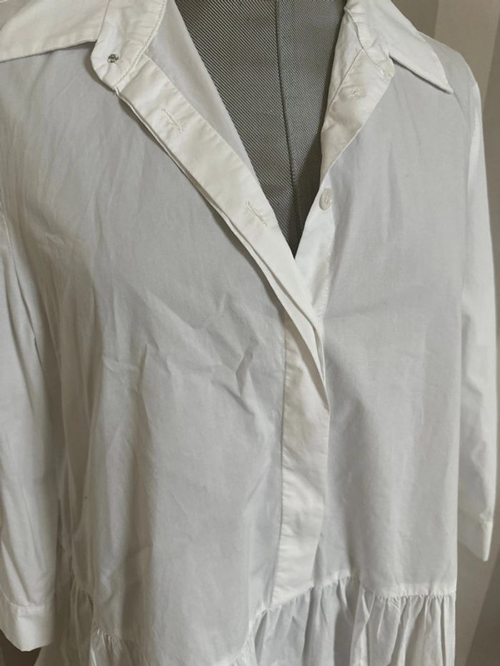 Chemisier long blanche Gerard Darel T:42 - photo numéro 2