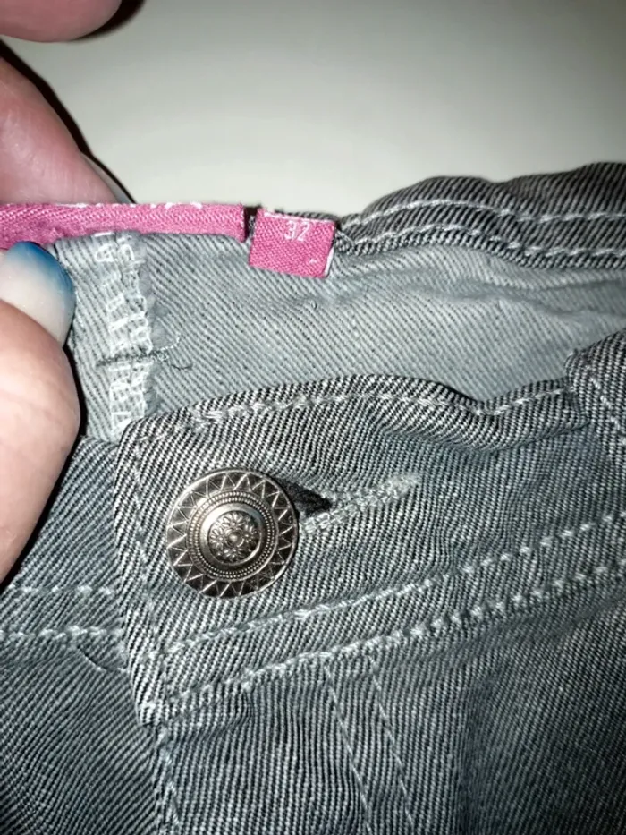 Jean sismix taille 32 gris élastique réglable - photo numéro 5