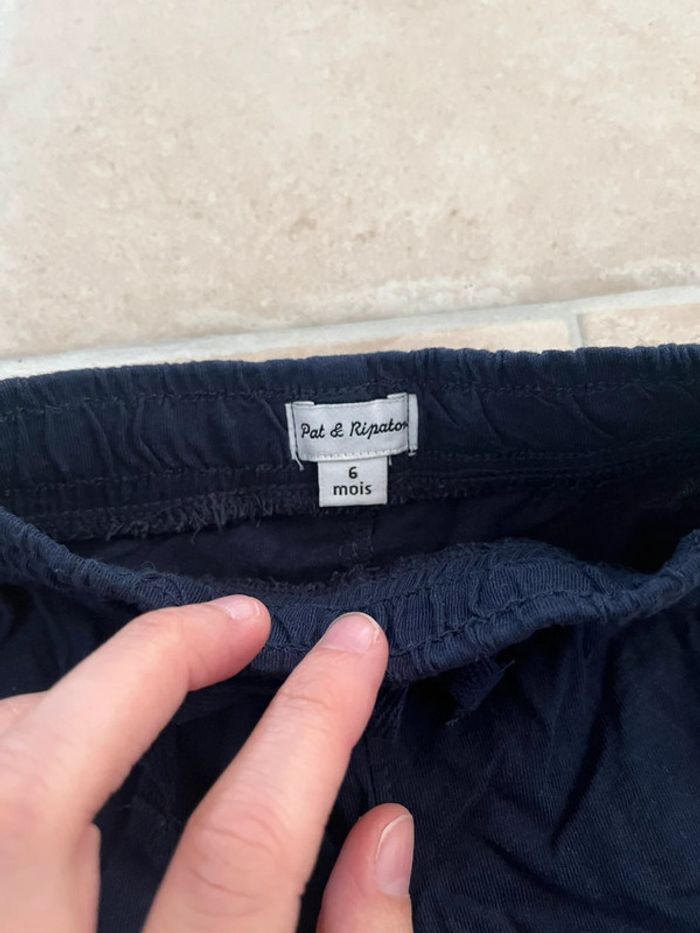 Short bleu marine bébé garçon 6 mois - photo numéro 2