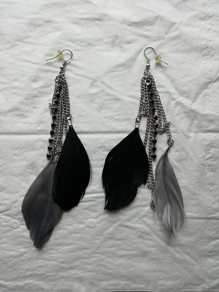 Boucles d'oreilles plumes