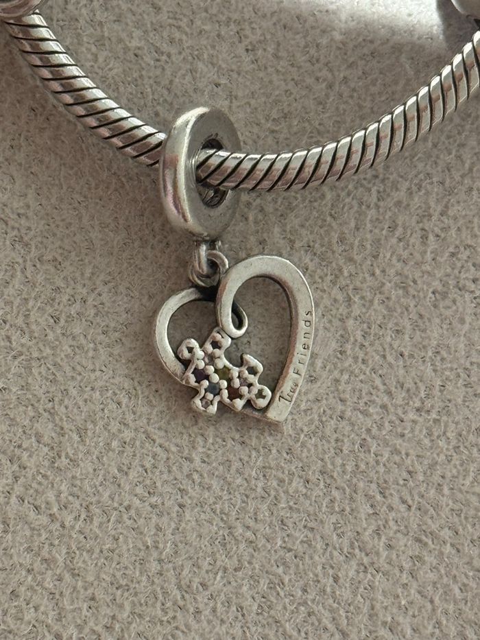 Charm Pandora Amitié Cœur Puzzle “True Friends” (1 partie) - photo numéro 3