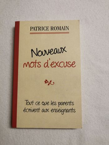 Livre 📙 nouveaux mot d'excuse