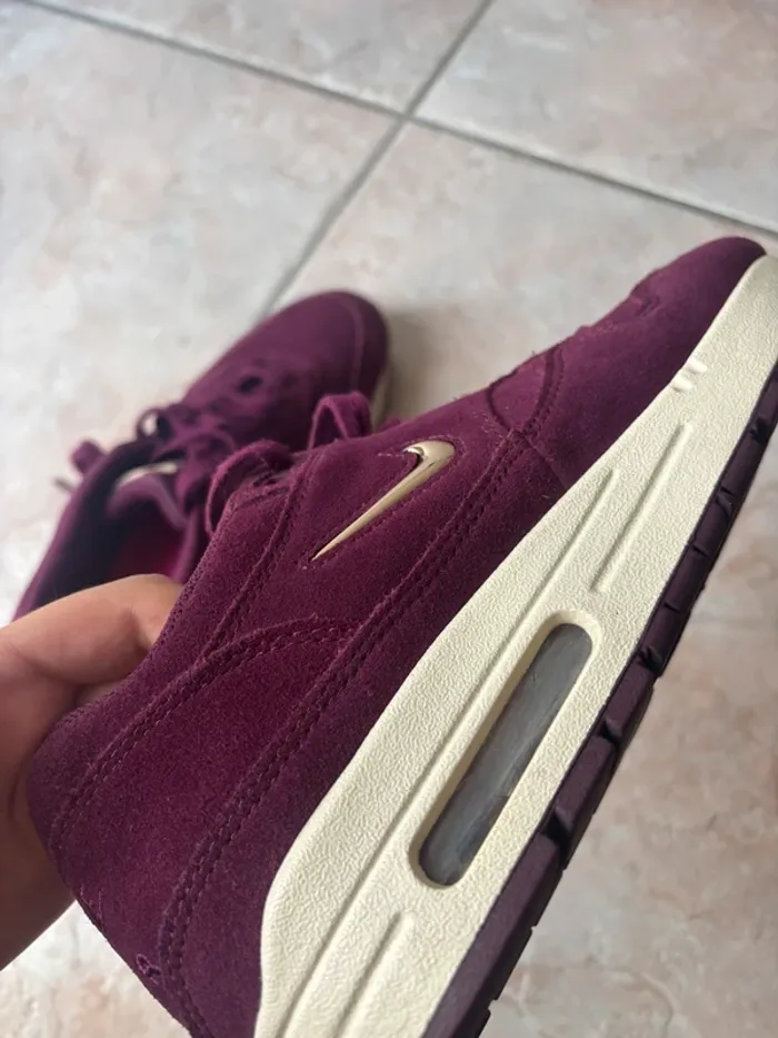 nike air max bordeaux en velours taille 39 - photo numéro 5