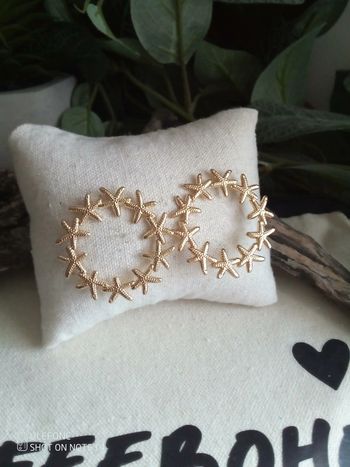 Boucles d'oreilles cercles d'étoiles de mer