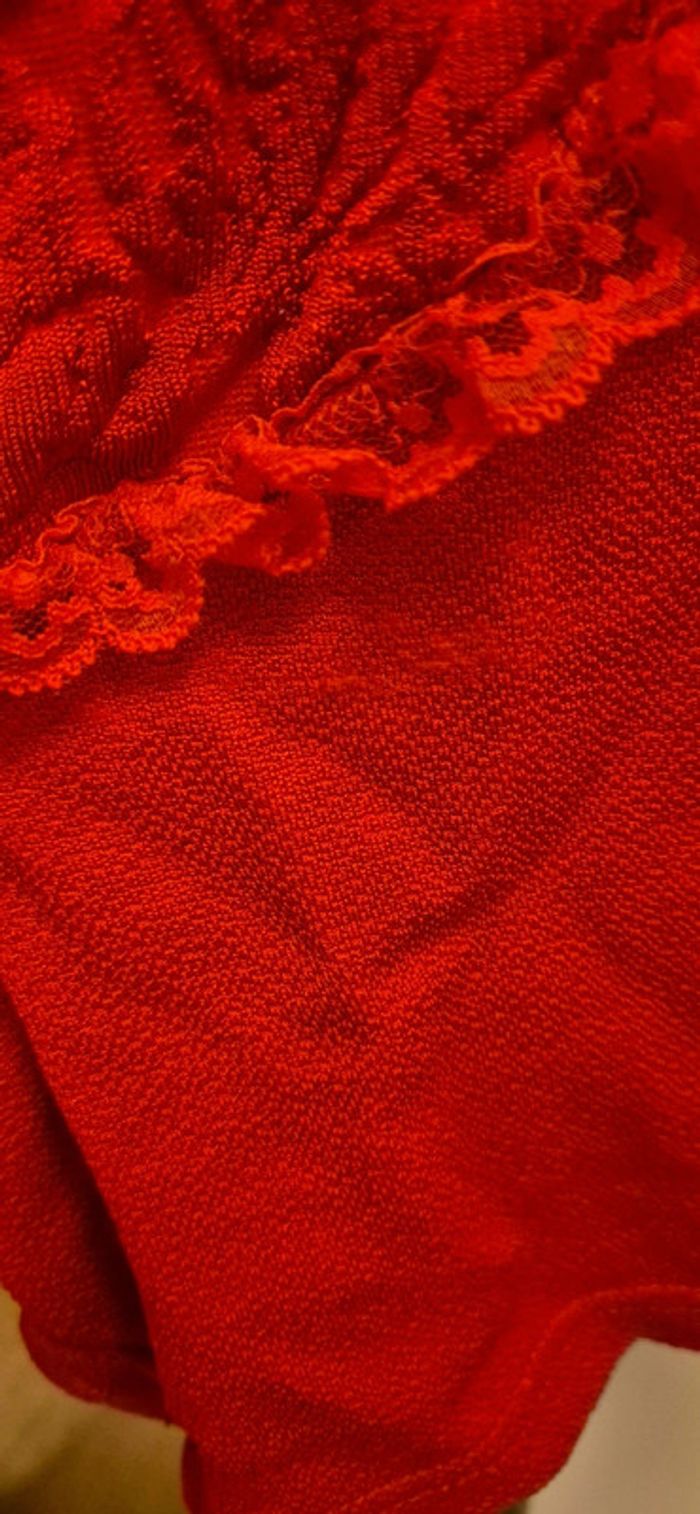 Combishort rouge corset et dentelle Des filles et des Violons T 1 - photo numéro 4