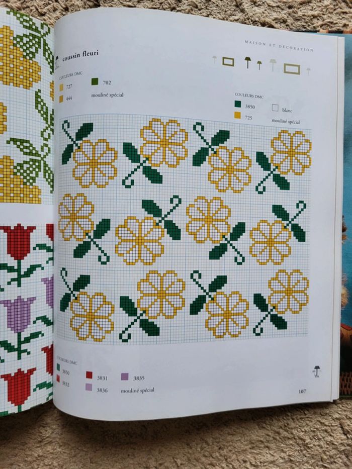 Lot de 2 livres de créations au point de croix DMC - Parfait état - photo numéro 11