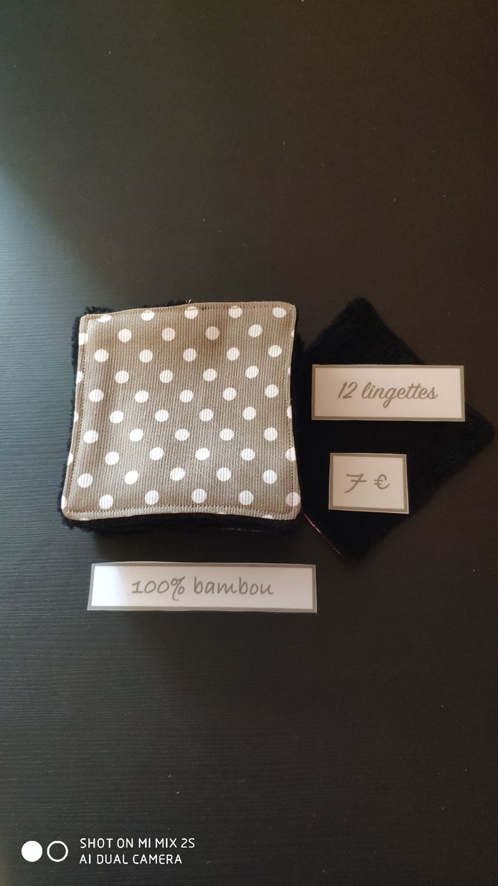 12 lingettes lavables, neuf
