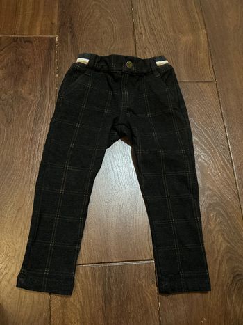 pantalon chaud à carreaux gris foncé  et beige My Chicco 3 ans
