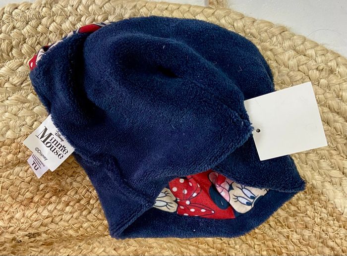 Tour de cou réversible couleur bleu et rouge motif Minnie marque Disney neuf