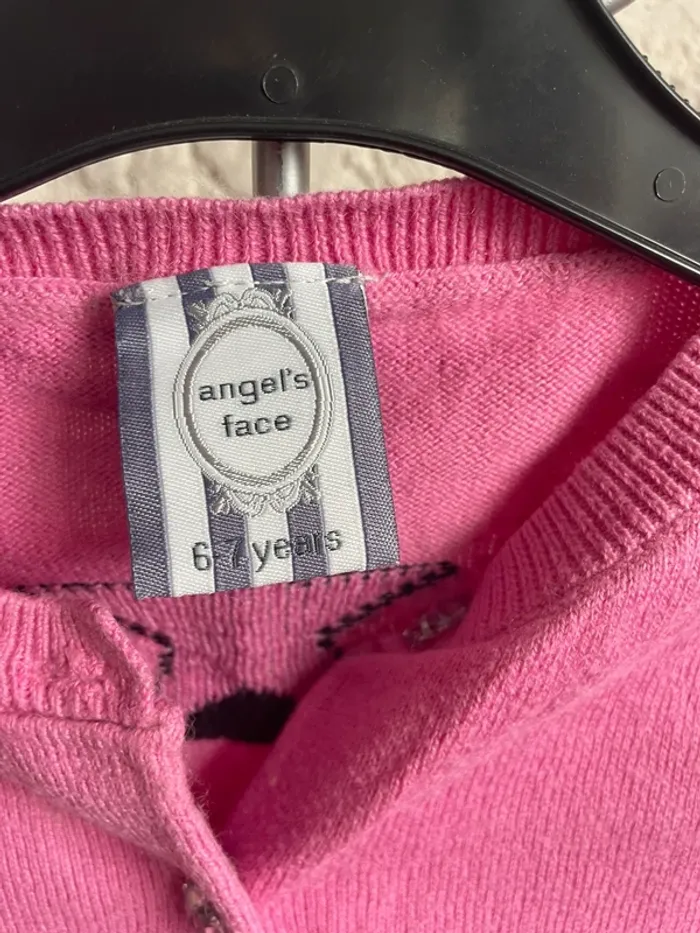 Gilet fille rose étoile strass angel’s face 6 ans - photo numéro 3