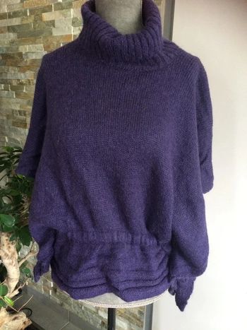 Poncho en laine mérinos