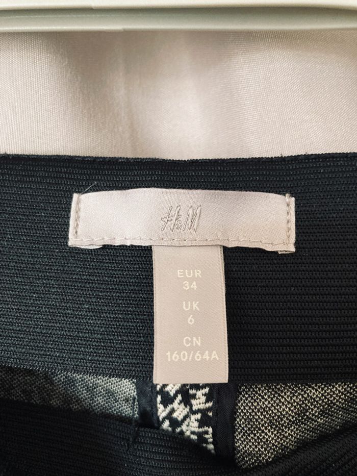 Pantalon chic ajusté motif pied de poule H&M Xs - photo numéro 3