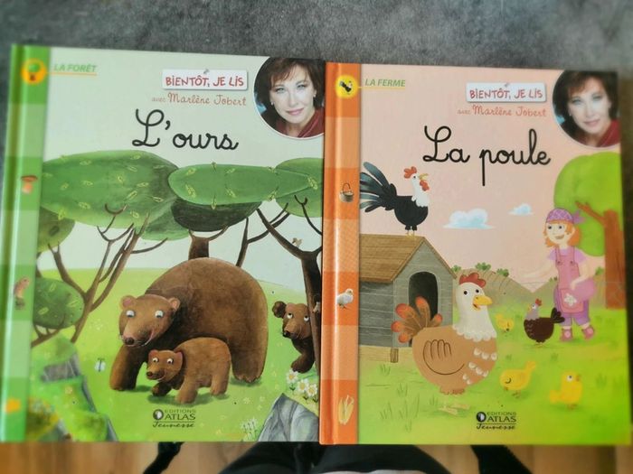 Lot de 2 livres contés L'ours et La poule avec Marlène Jobert