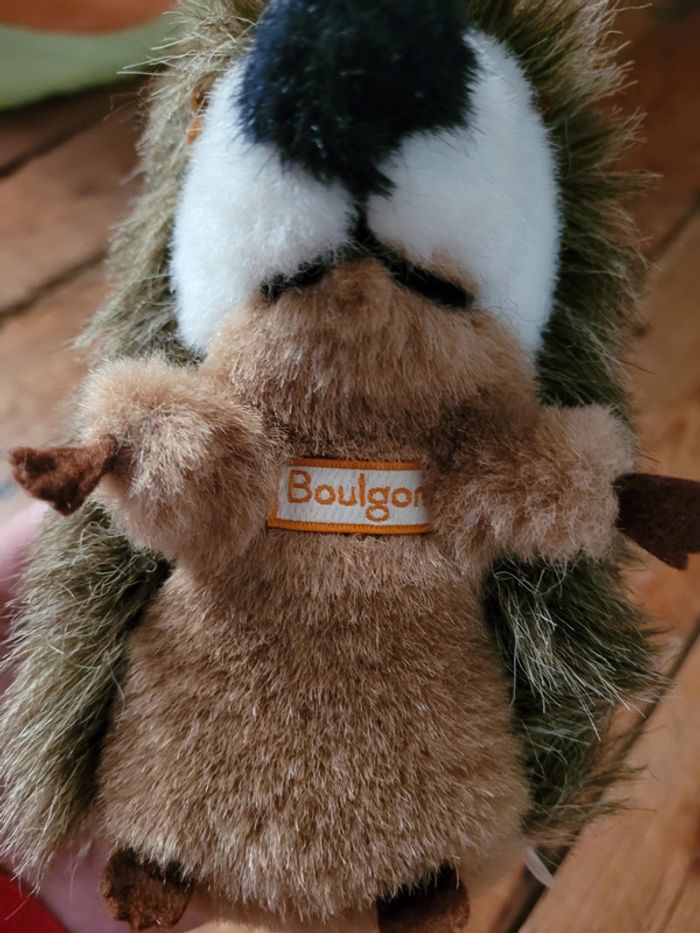 RARE Peluche Hérisson Boulgom 16cm brun marron doudou Made in France collection - photo numéro 2