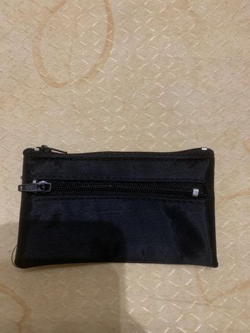 Porté monnaie homme noir avec zip vintage