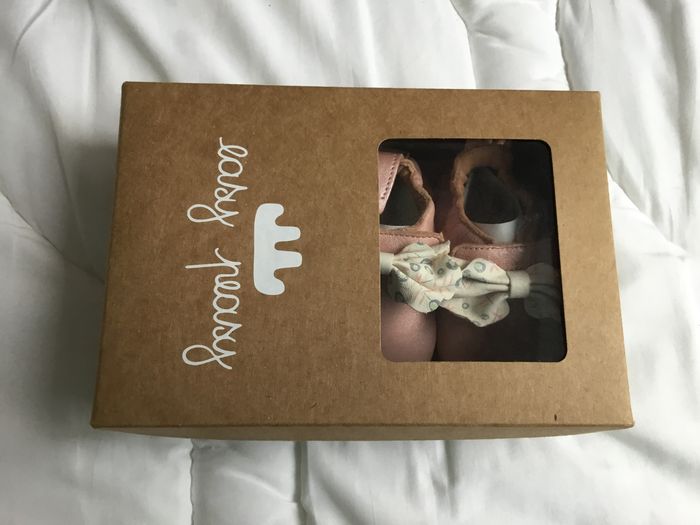 Chaussons cuir rose bebe - photo numéro 5