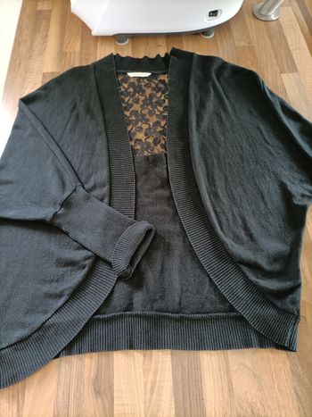 Gilet noir dentelle camaïeu 40