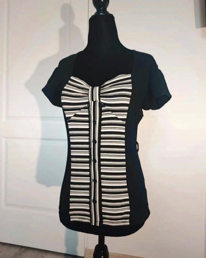 T shirt noir taille unique