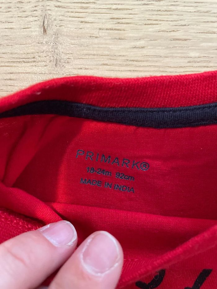 T-shirt manches courtes rouge 18/24 mois primark - photo numéro 2
