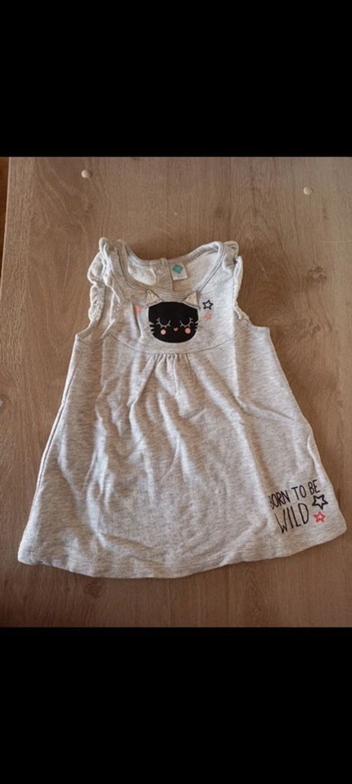 Robe fille 12 mois chat