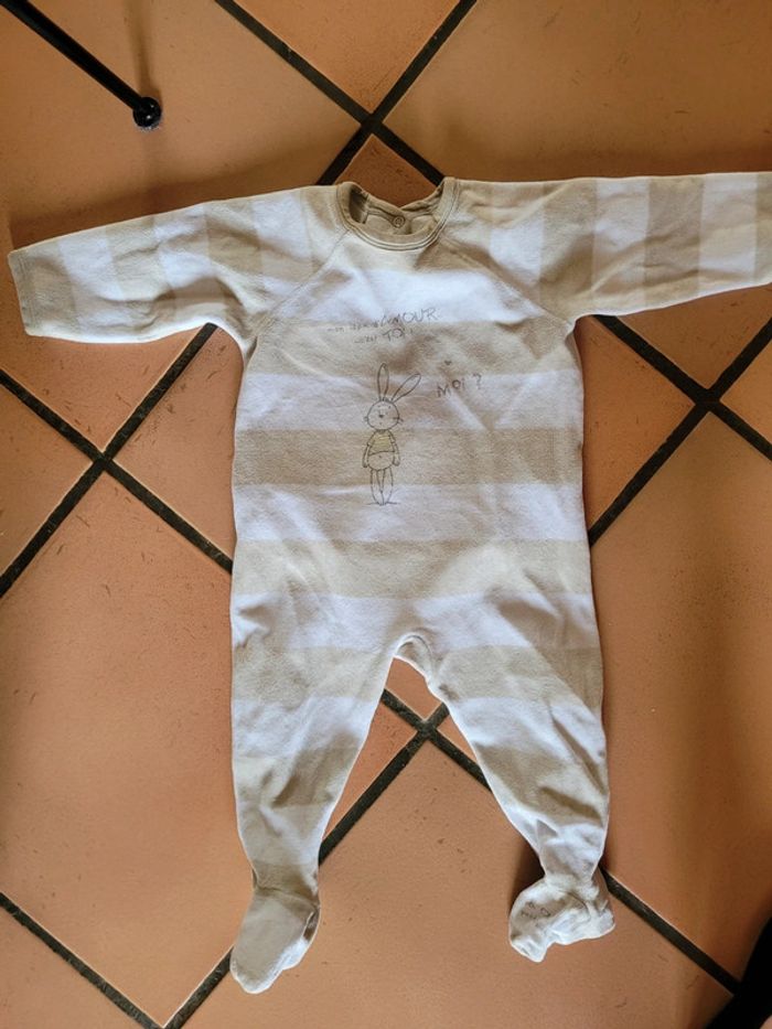 Pyjama velours 12 mois tbe