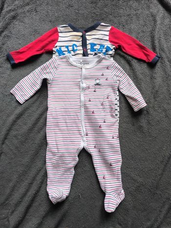 Lot de 2 pyjamas légers à rayures